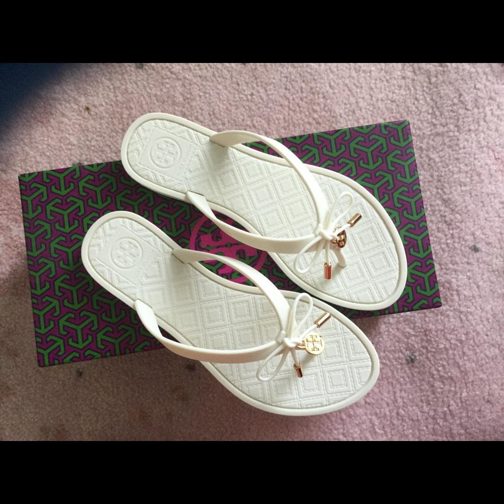 New Tory Burch Jelly Bow Flip Flop
