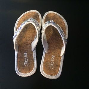 Glittery flip-flops