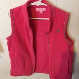 Girls Lilly Pulitzer fleece vest size 6
