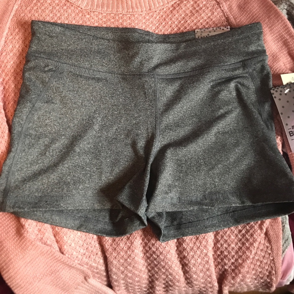 Grey yoga shorts