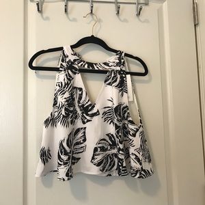 TOBI crop top and high waisted short jump suit