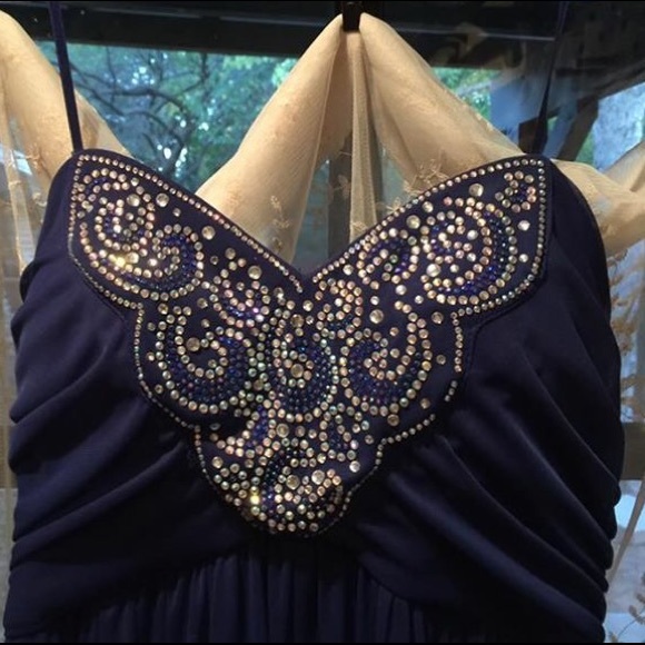 Royal Blue Bridesmaid Or Prom Dress Size 5 - Picture 2 of 2