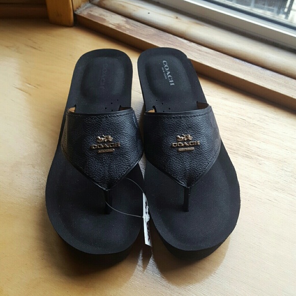 coach janice flip flops