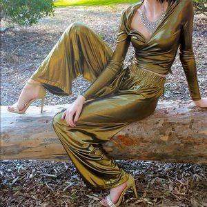 Anerican Apparel Gold Pants and Top Set