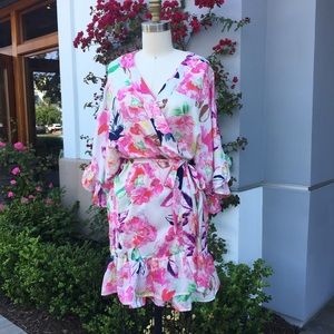  Floral Silky Flutter Robe 