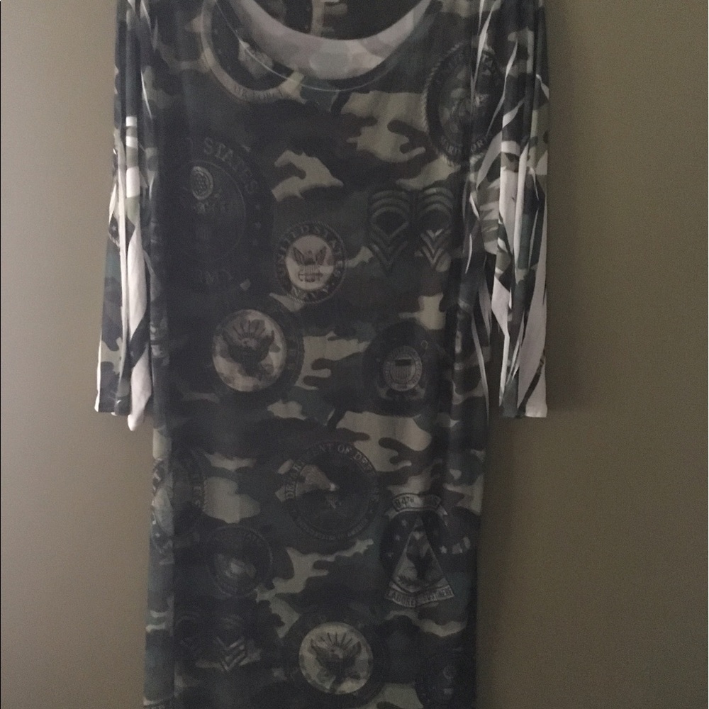 Bodycon Army themed tunic