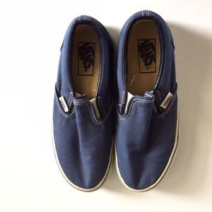 Navy vans slip ons size 4.5
