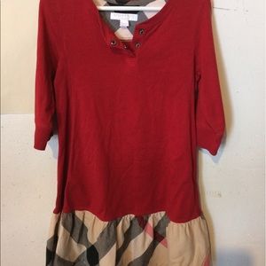 Girls Burberry red dress size 6