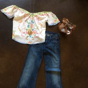 Flying Tomato off shoulder top size L