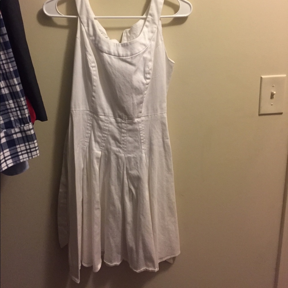Kim Rogers white pleated dress. Only worn once