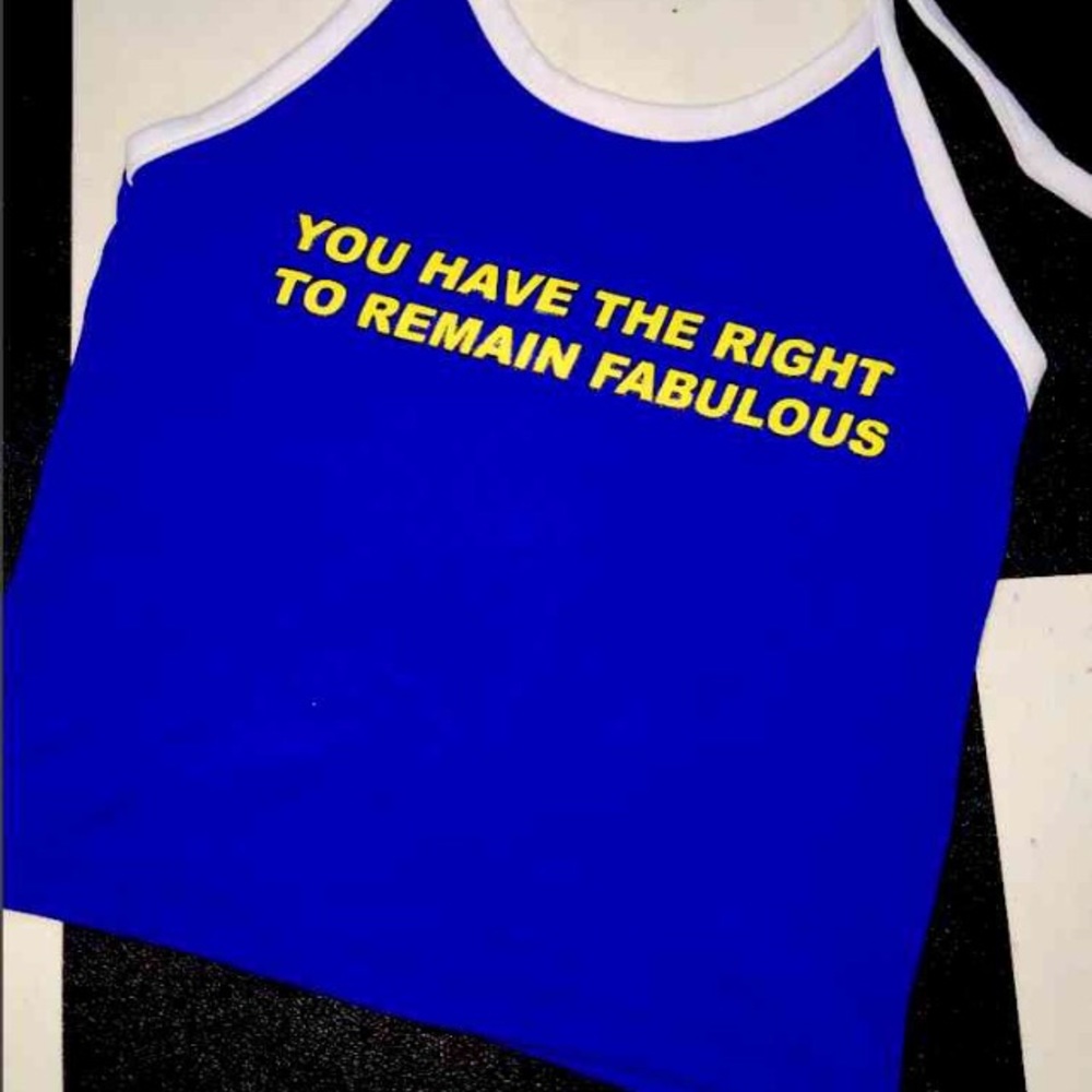 You have the right to remain fabulous halter top