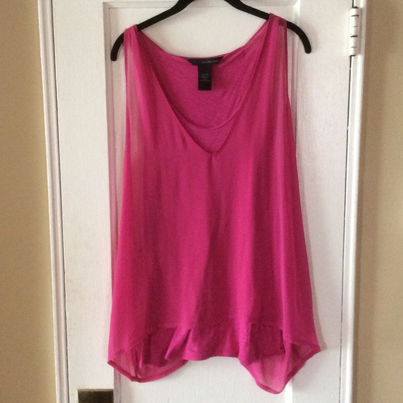 Calvin Klein Jeans Tops - Sheer Top with attached Camisole Tee