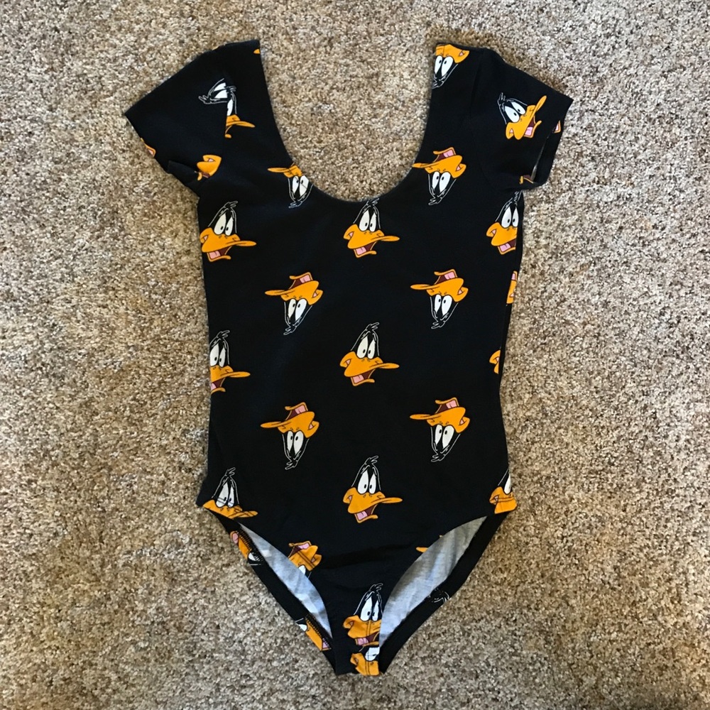 Forever 21 Looney Tunes Daffy Duck Bodysuit