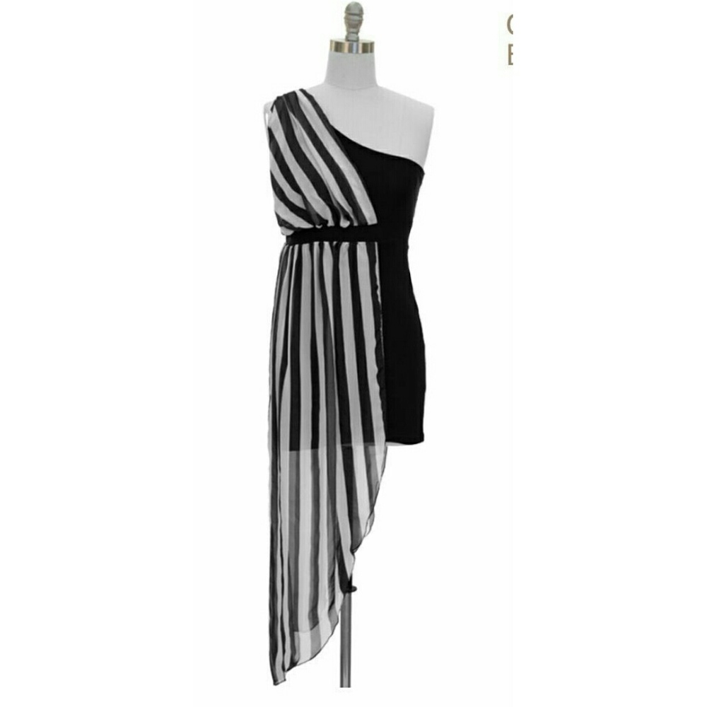 SALE!! NWT One Shoulder Chiffon Dress