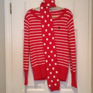 Nwt us polo assn sweater w matching scarf