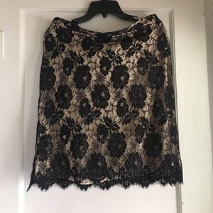 Black lace skirt