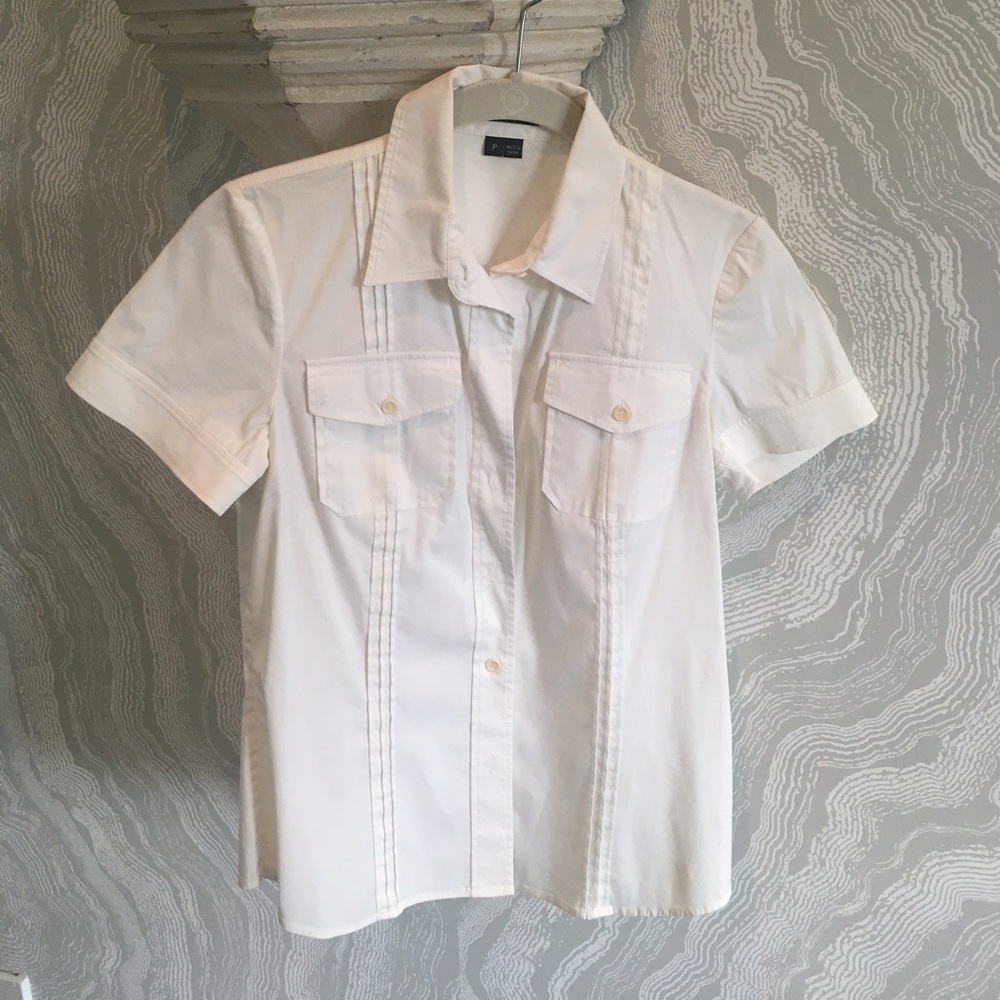 Theory button down short sleeve shirt
