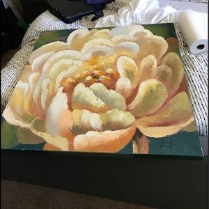 Flower canvas wall art