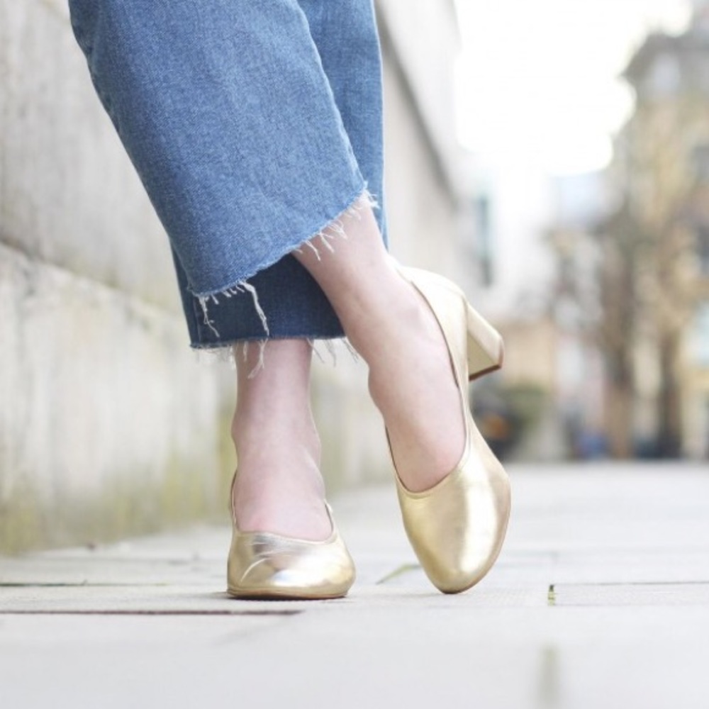 Topshop Block Heel Juno Ballet Shoe size 36 6