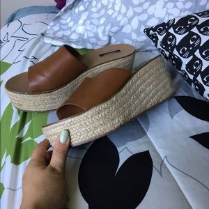Woven platforms forever 21 size 10