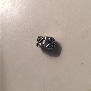 blue jeweled pandora clip