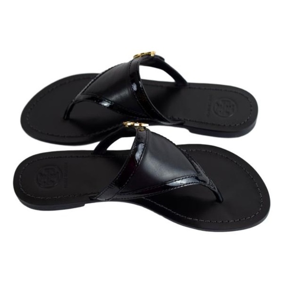 SOLD NIB Tory Burch Eloise Flat Thong Patent - Picture 7 of 8