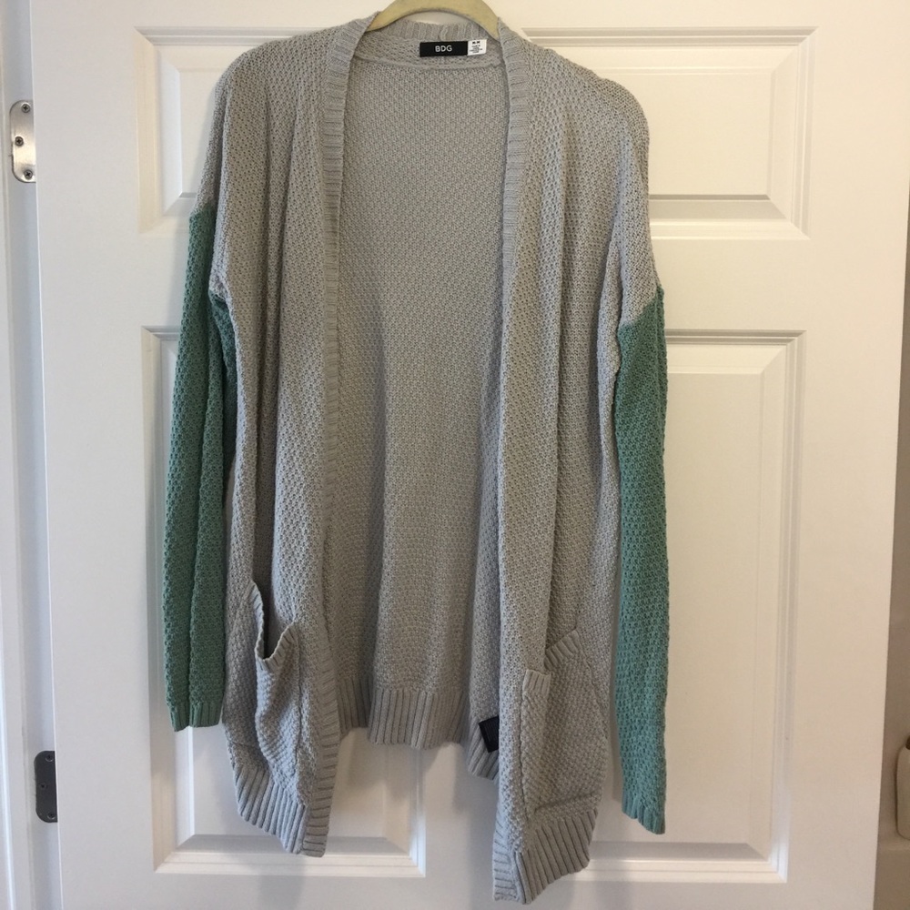 BDG Long 2 tone cardigan