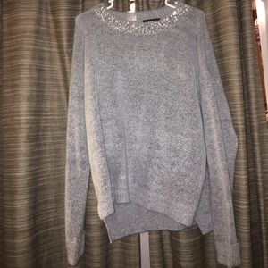 Bling faux knit sweater