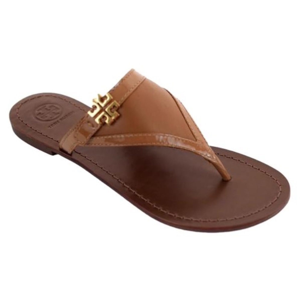 NIB Tory Burch Eloise Flat Thong Patent Leather