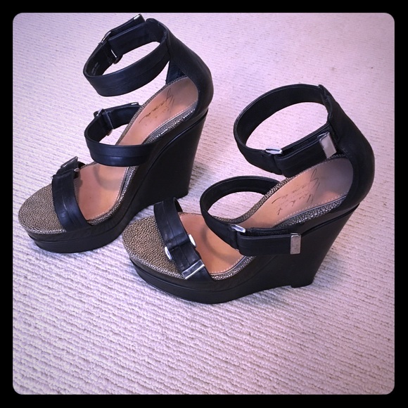 Badgley Mischka Strappy Sandal Wedges - Picture 2 of 3