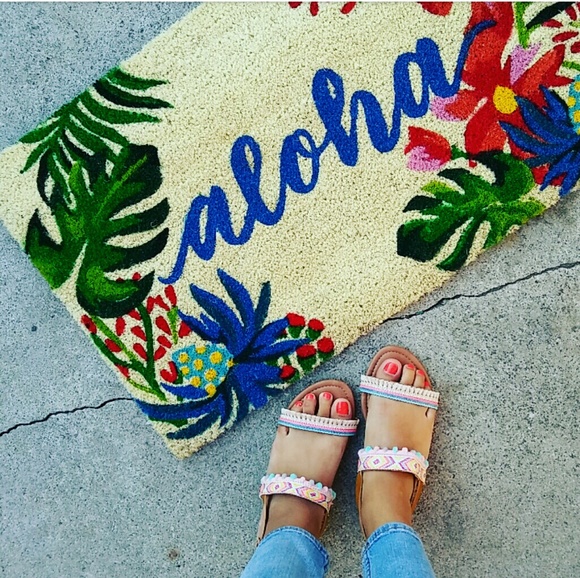 //The Jasmine// Nude Aztec print Sandal - Picture 3 of 6