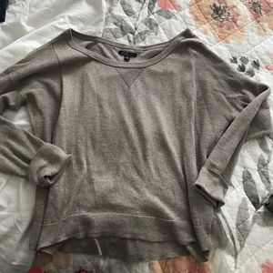 Tan off the shoulder light sweater