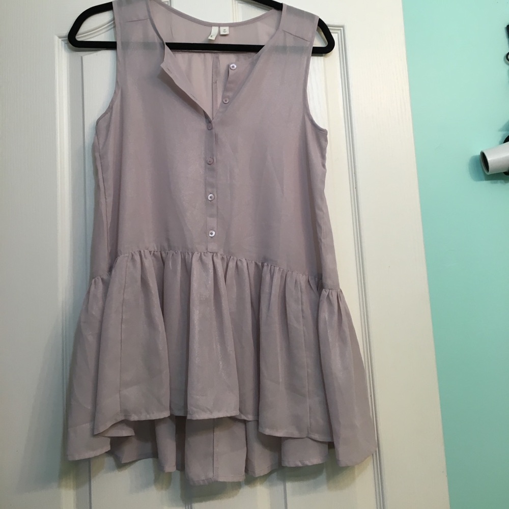 Nordstrom Sheer peplum tank top