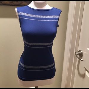 3 for $15 Blue and silver fitted top.