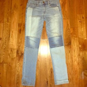 American Eagle Patchwork Skinny Jeans