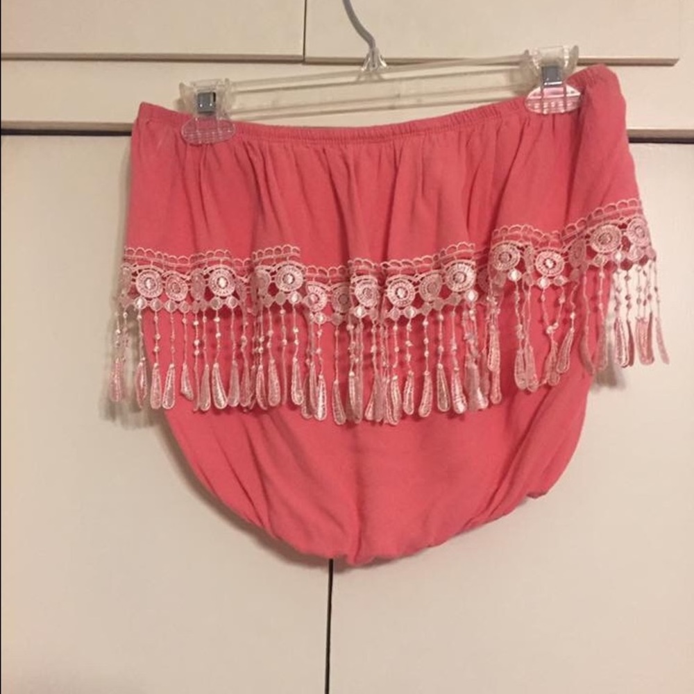 Coral crop top