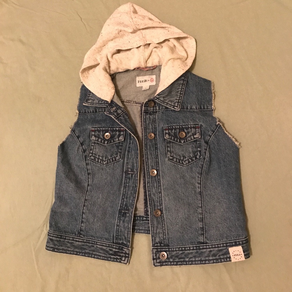Hooded Denim Vest