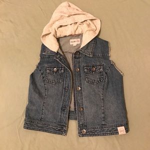 Hooded Denim Vest