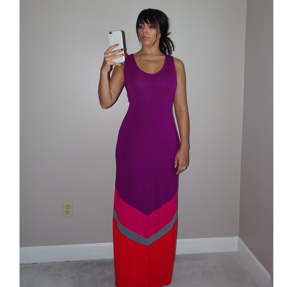 Purple Pink Red Maxi sz S