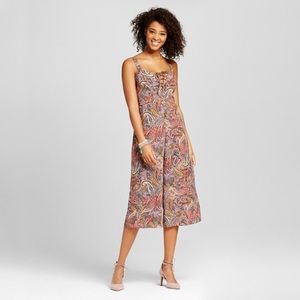 🌻NWT lace up jumpsuit cullote wide leg‼️ (target)