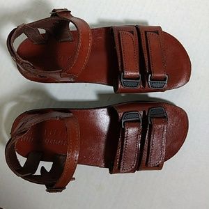 Ferrari Womens Leather Upper Sole Sandals