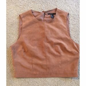 Faux leather crop top Faux leather crop top