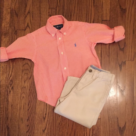 Ralph Lauren Other - Boys Outfit (Button Down and Khaki Pants)
