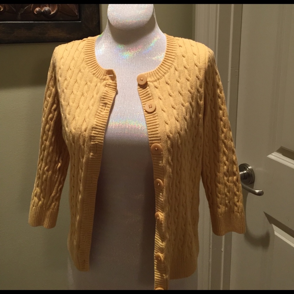 3 for $15 Yellow cardigan.