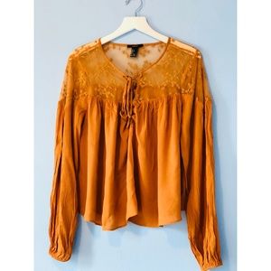 Forever 21 L/S Lace Drawstring Top ⚜️