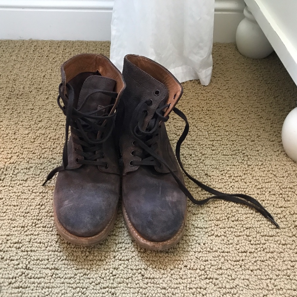 Hudson Shoes Suede Brown Boots Size 7.5
