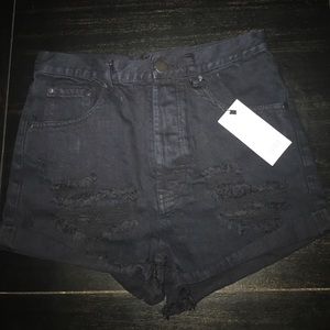 Black High Wasted Shorts