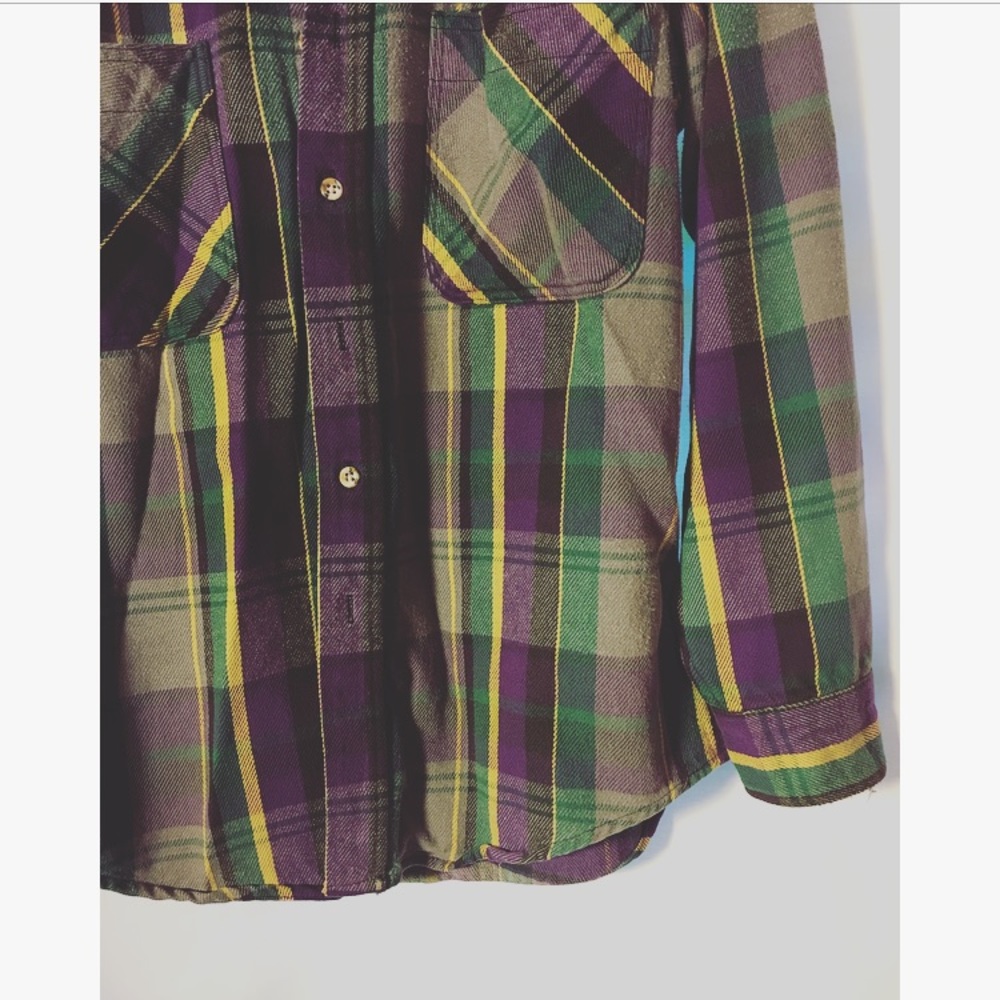 Medium St. john's Bay Flannel Shirt Purple