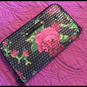 Betsey Johnson Black Floral Wallet