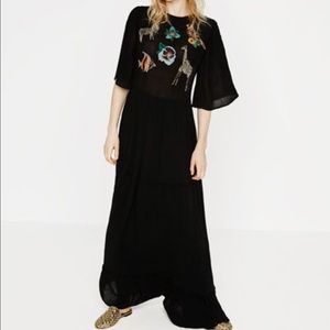Zara black animal maxi BLOGGER FAV!